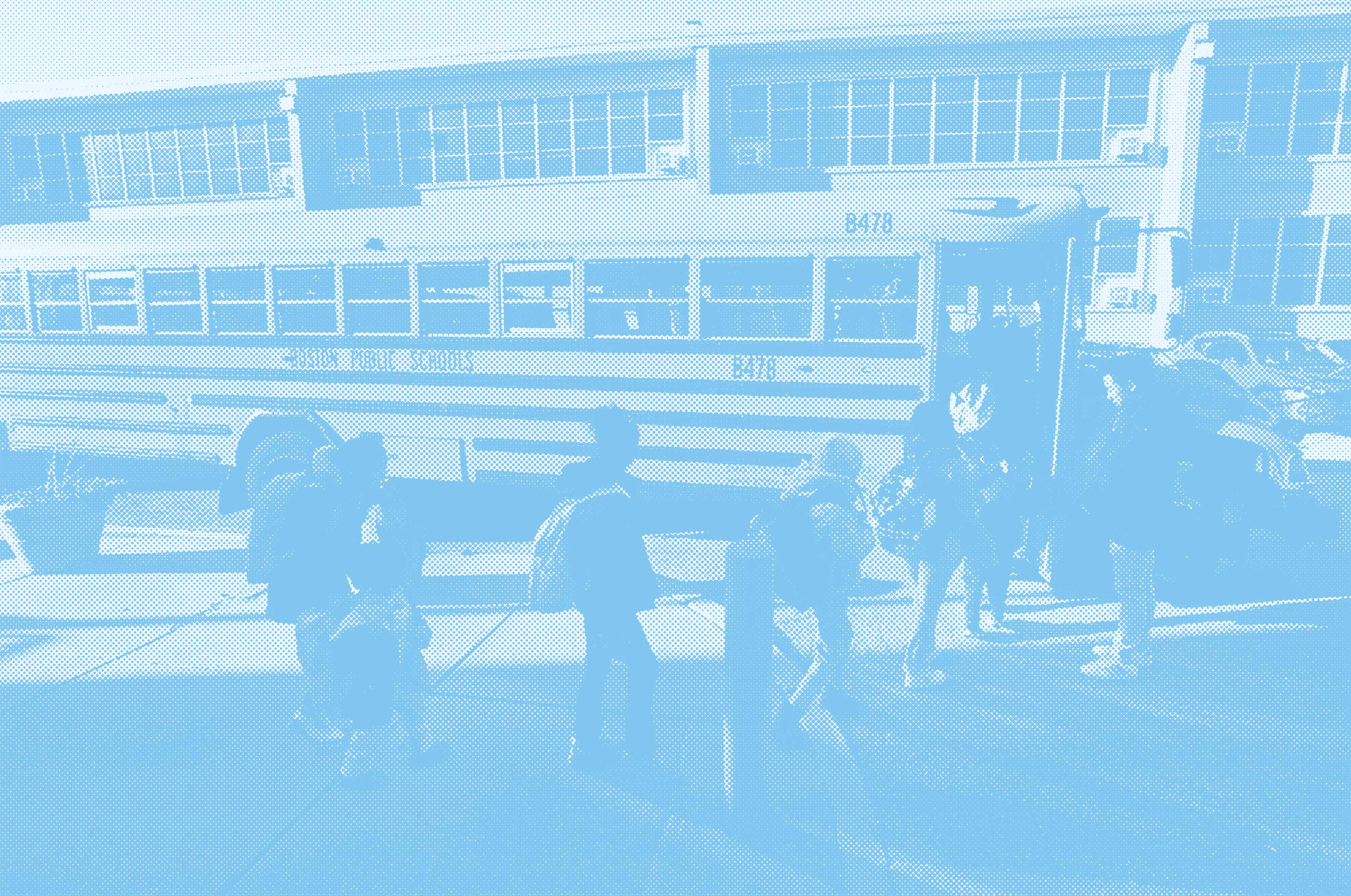 BPS pupils boarding the bus